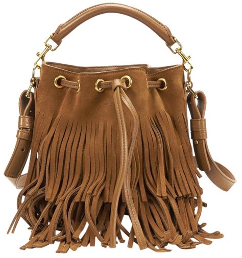 ysl emmanuelle fringed bucket bag|Saint Laurent Emmanuelle Suede Fringe Bucket Bag .